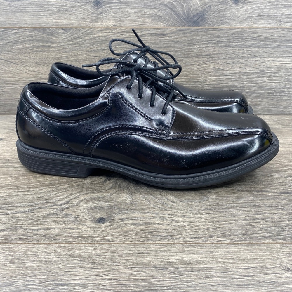 Nunn Bush Kore Oxford Shoes Mens 11.5 M Black Leather Slip Resistant 84356-001